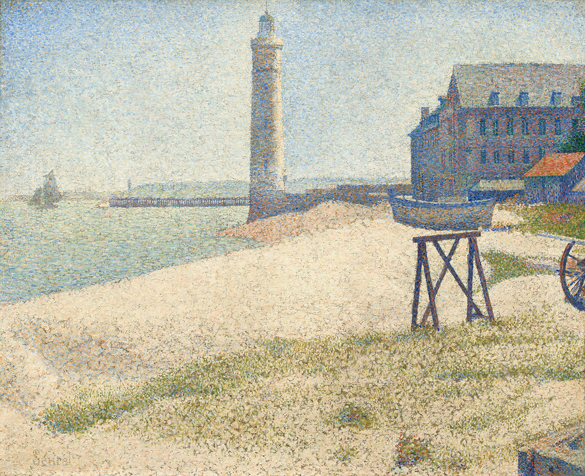 Georges Seurat (1859-1891), The Lighthouse at Honfleur, 1886, oil on canvas, 66.7 x 81.9cm. Collection of Mr. And Mrs. Paul Mellon, National Gallery of Art, Washington D.C.